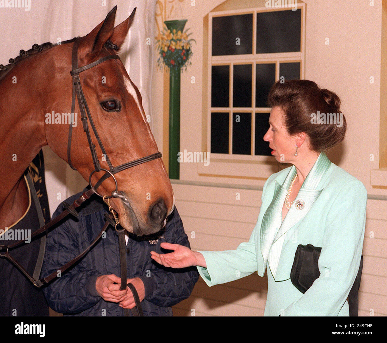 The Princess Royal met the 1997 Martell Grand National winner Lord ...