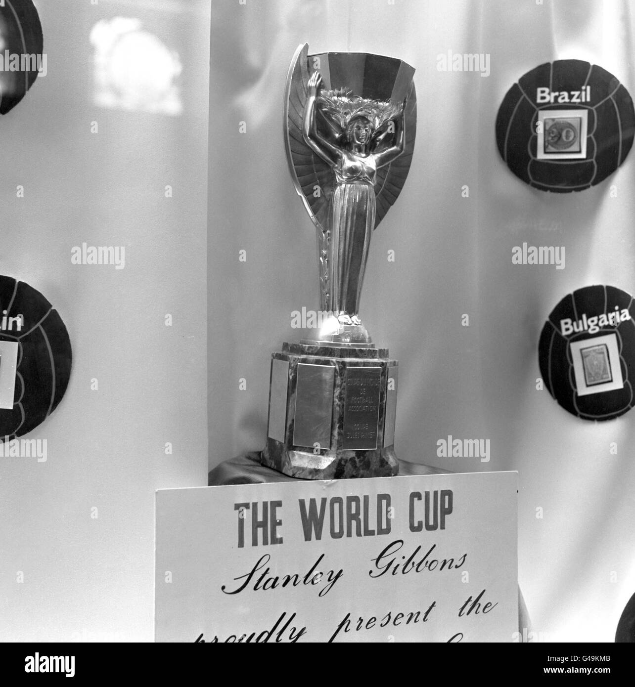 Soccer - World Cup - Jules Rimet Trophy. 2,000 for the first World Cup competition in 1930. Stock Photo