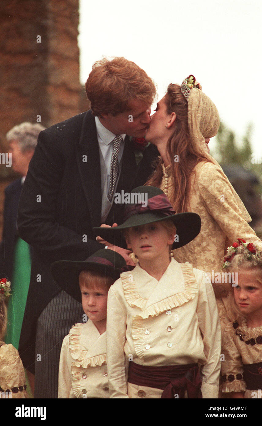 Royalty - Viscount Althorp Wedding Ceremony - St. Mary's Church Stock Photo