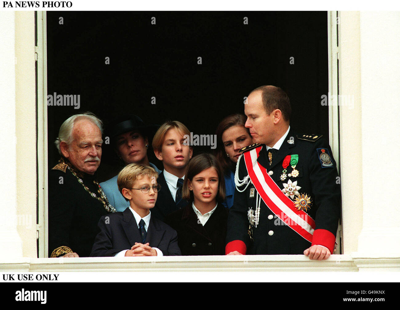 PA NEWS PHOTO 19/11/97 UK USE ONLY Prince Rainier, Princess Caroline