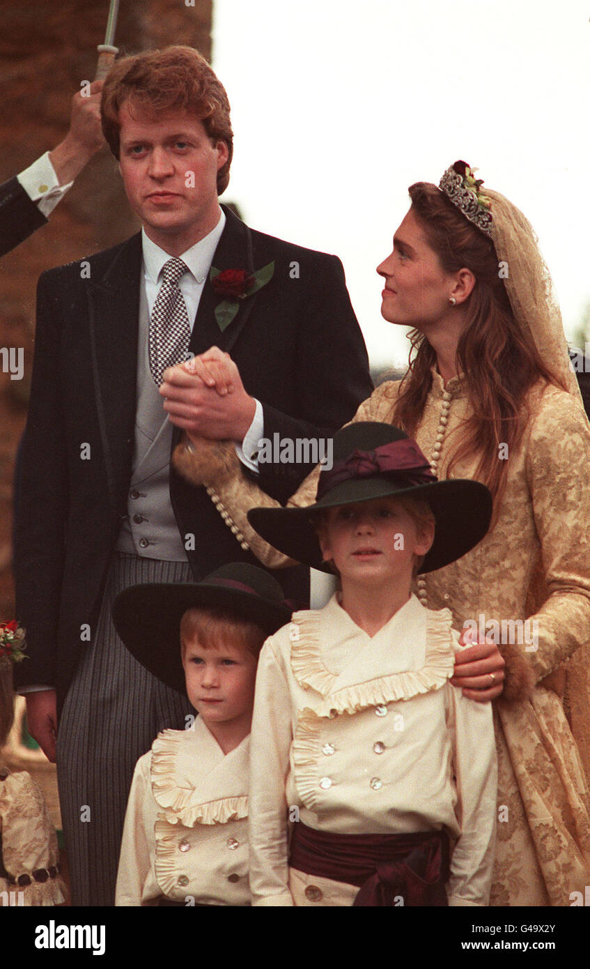 Royalty - Viscount Althorp Wedding Ceremony - St. Mary's Church Stock Photo