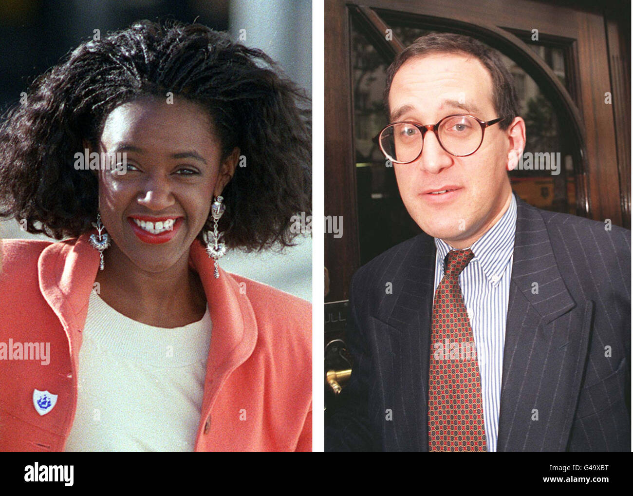 Undated library filers of Blue Peter presenter Diane-Louise Jordan and  Anthony Julius, renowned as one of London's toughest, smoothest and most  incisive solicitors. Chancellor Gordon Brown said today (Wednesday) that  Jordan and