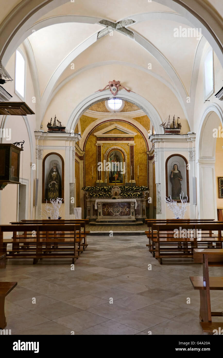 Parrocchia Santa Maria Del Soccorso Interior of Santa Maria del Soccorso Church, Forio, historic centre