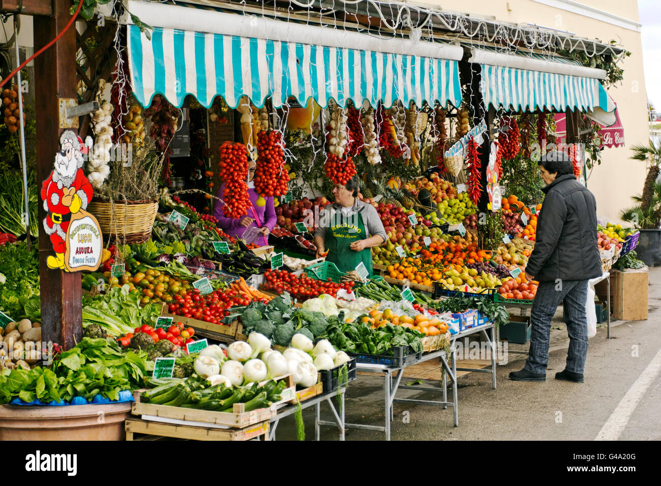 Vegetable stall, Ischia, Italy, Europe Stock Photo - Alamy