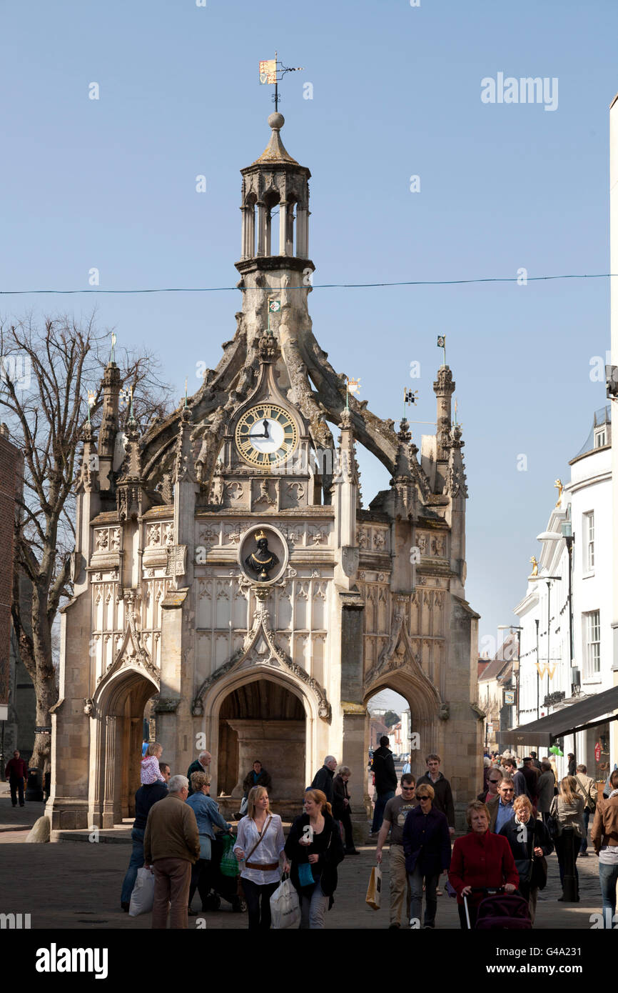 Chichester market cross at the junction of North, South, East and West Street, Chichester, West Sussex, England, United Kingdom Stock Photo