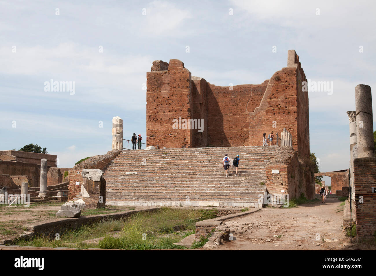 Capitolium, steps and Forum, ruins of the ancient Roman port town of ...