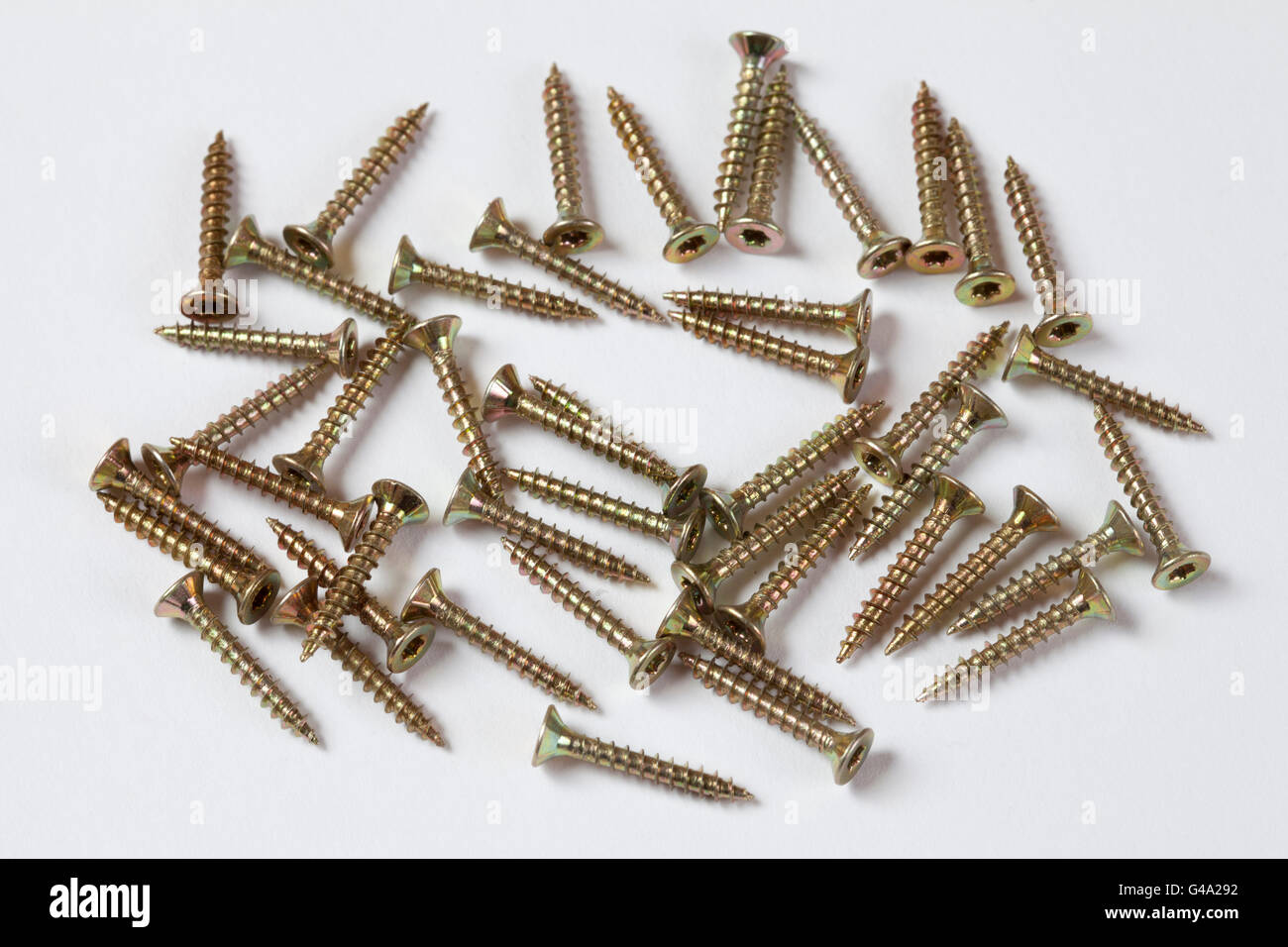 Torx countersunk bolts for wooden panels, screws Stock Photo Alamy