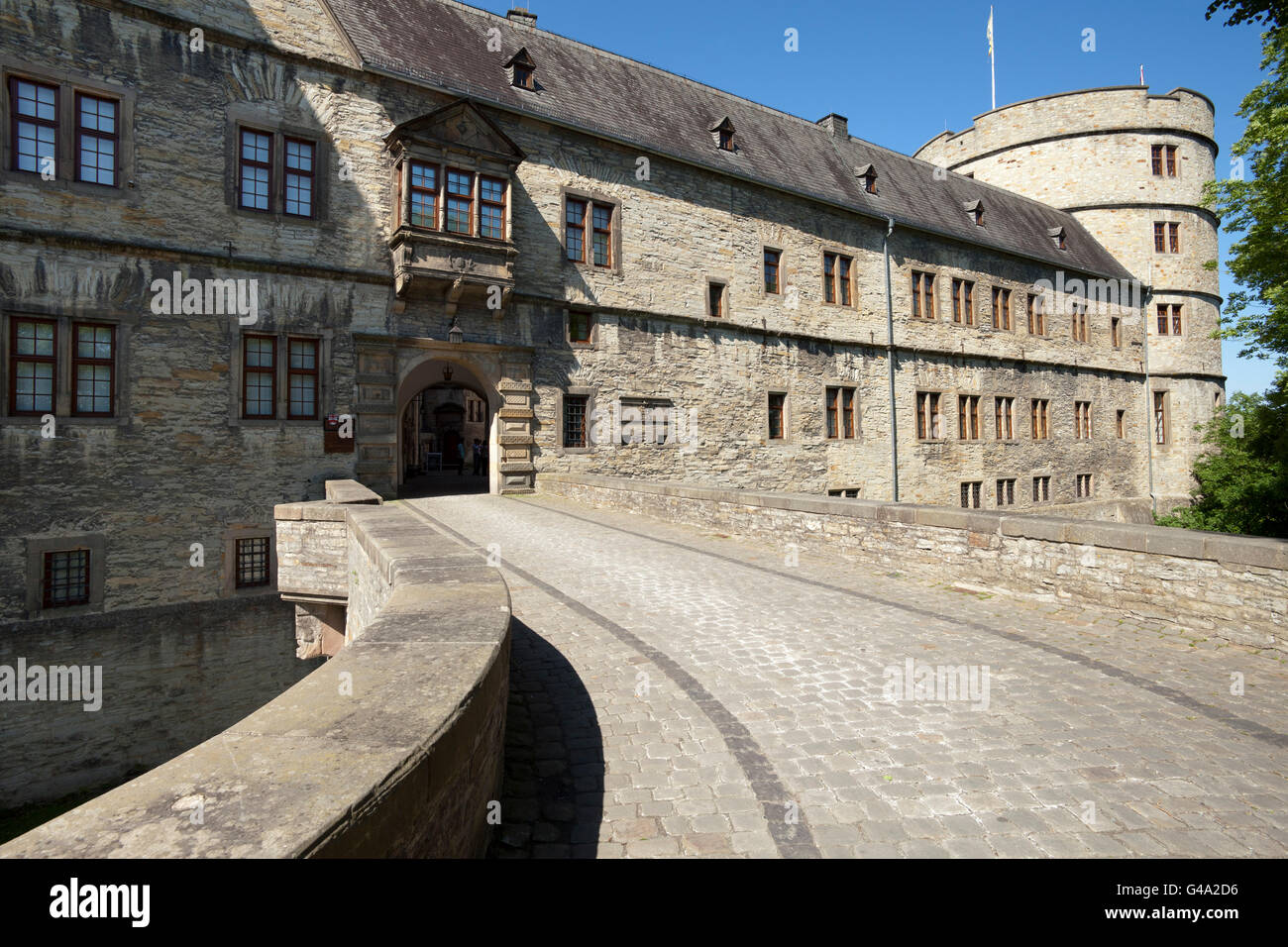 Triangular Wewelsburg castle, Bueren, North Rhine-Westphalia, PublicGround Stock Photo