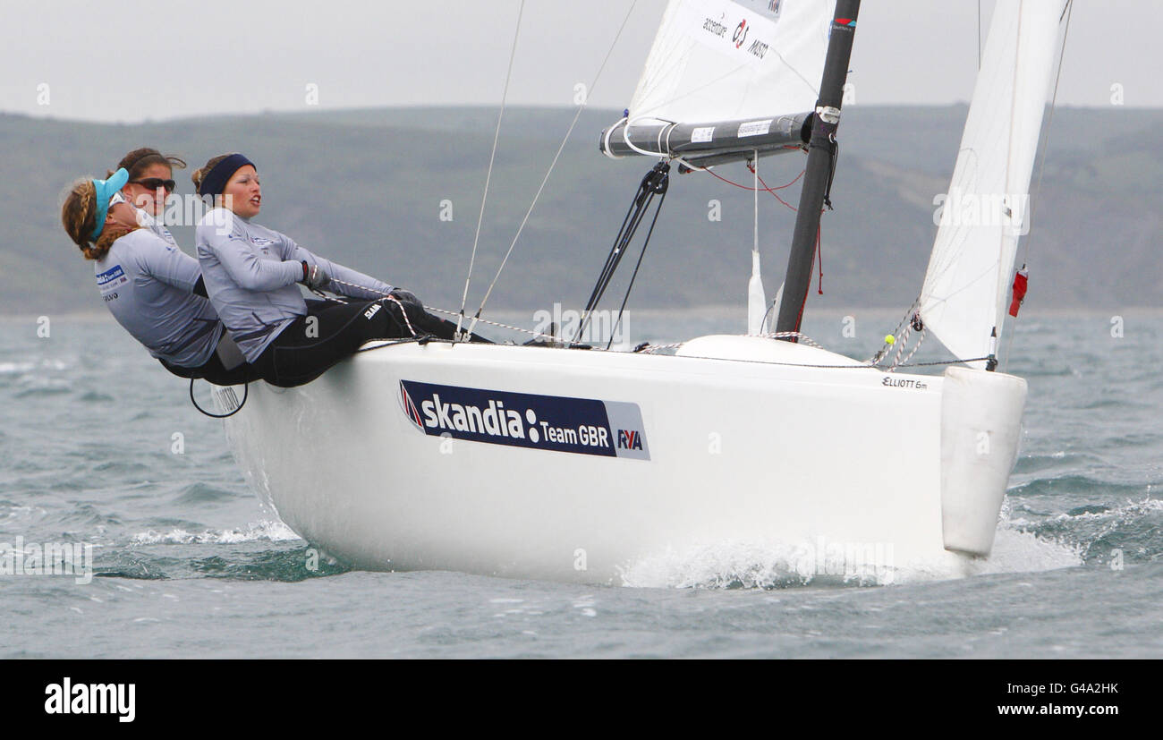 Olympics Sailing Media Day Weymouth Sailing Centre Stock Photo Alamy