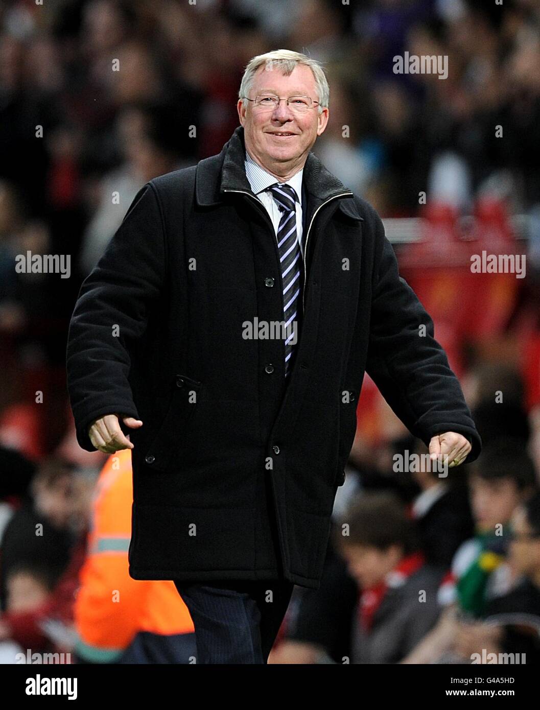 Gary Neville And Sir Alex Ferguson High Resolution Stock Photography ...