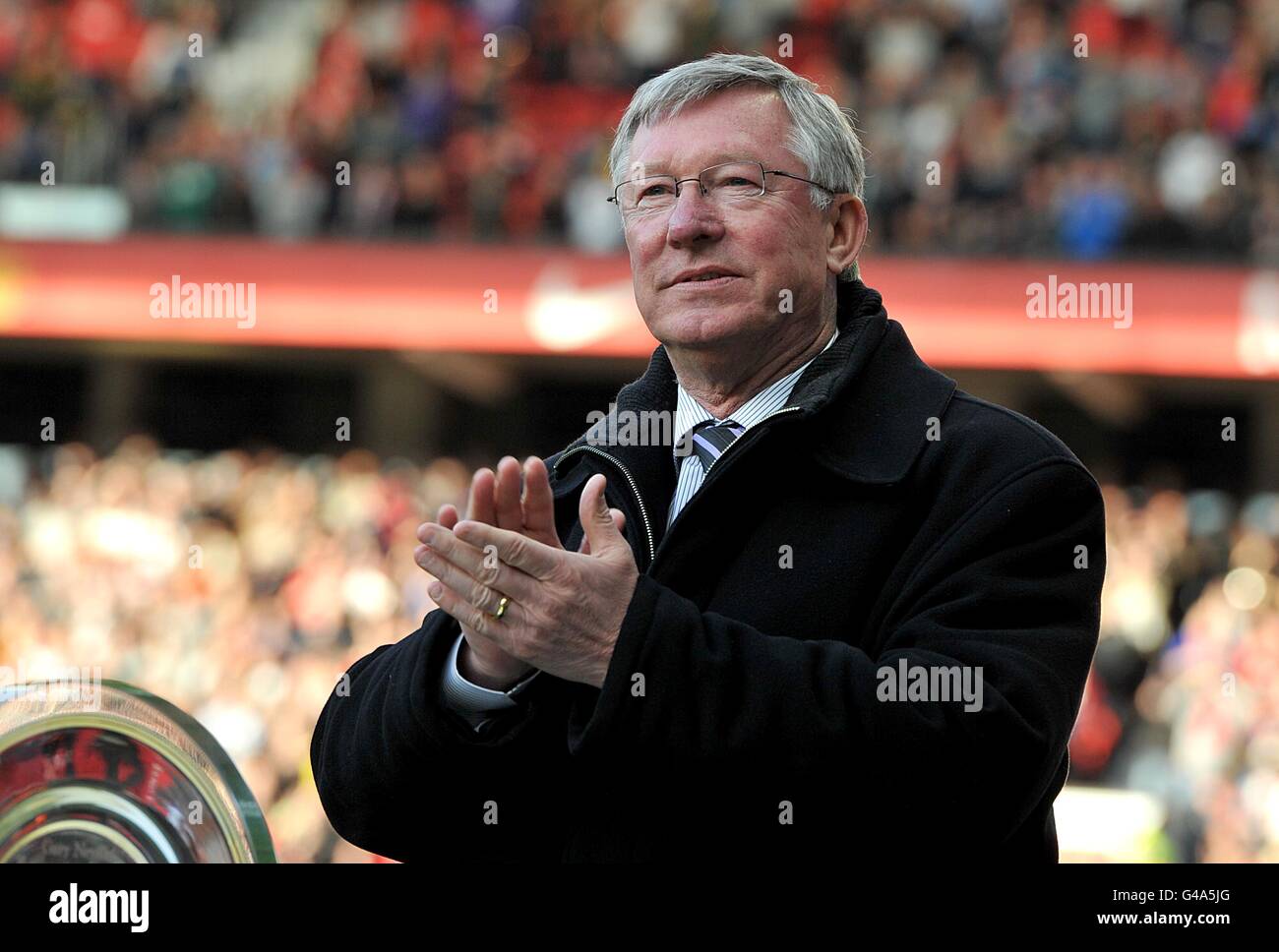 Gary Neville And Sir Alex Ferguson High Resolution Stock Photography ...