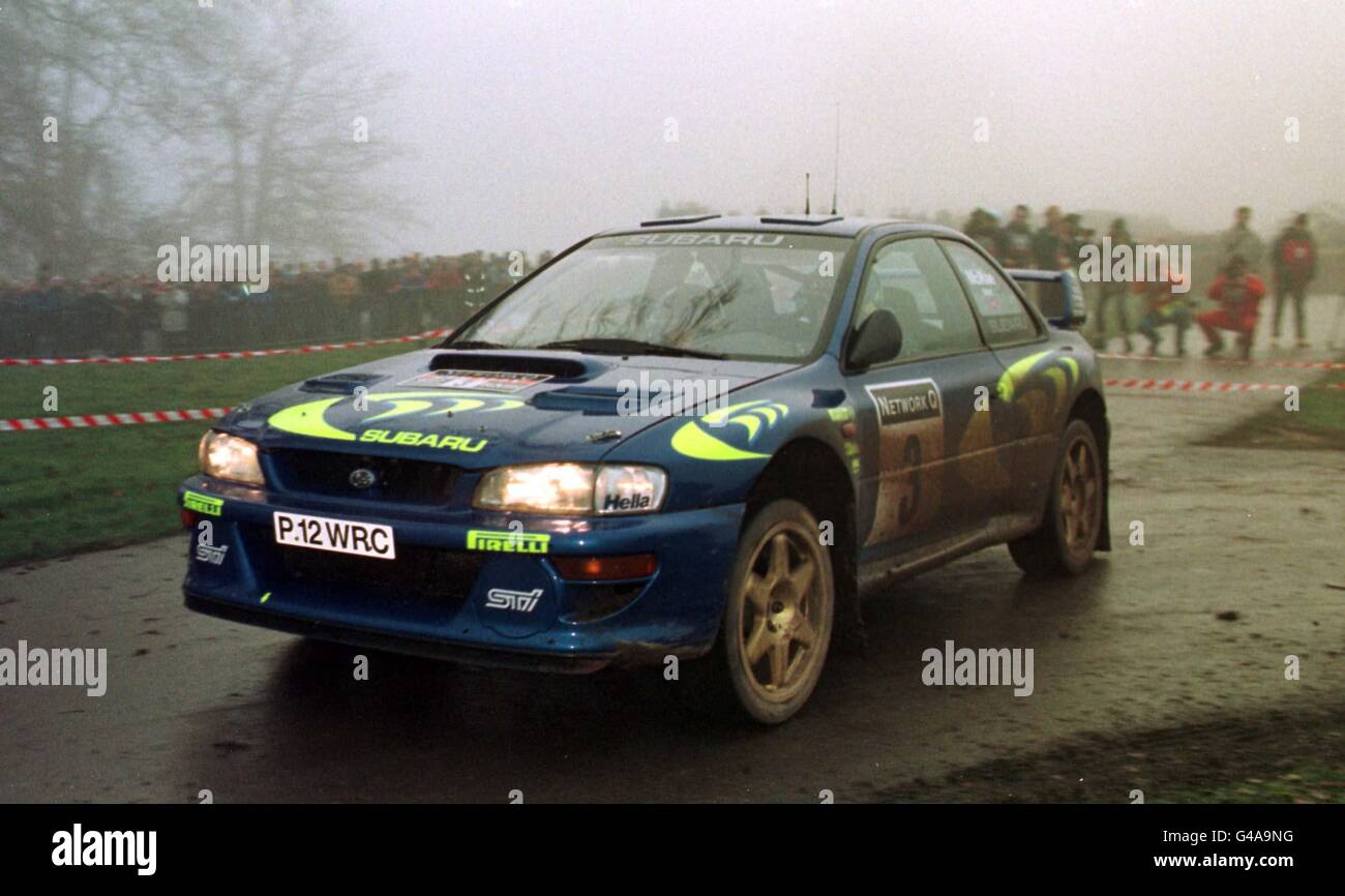 Colin McRae and co-driver Nicky Grist of the 555 Subaru World Rally ...