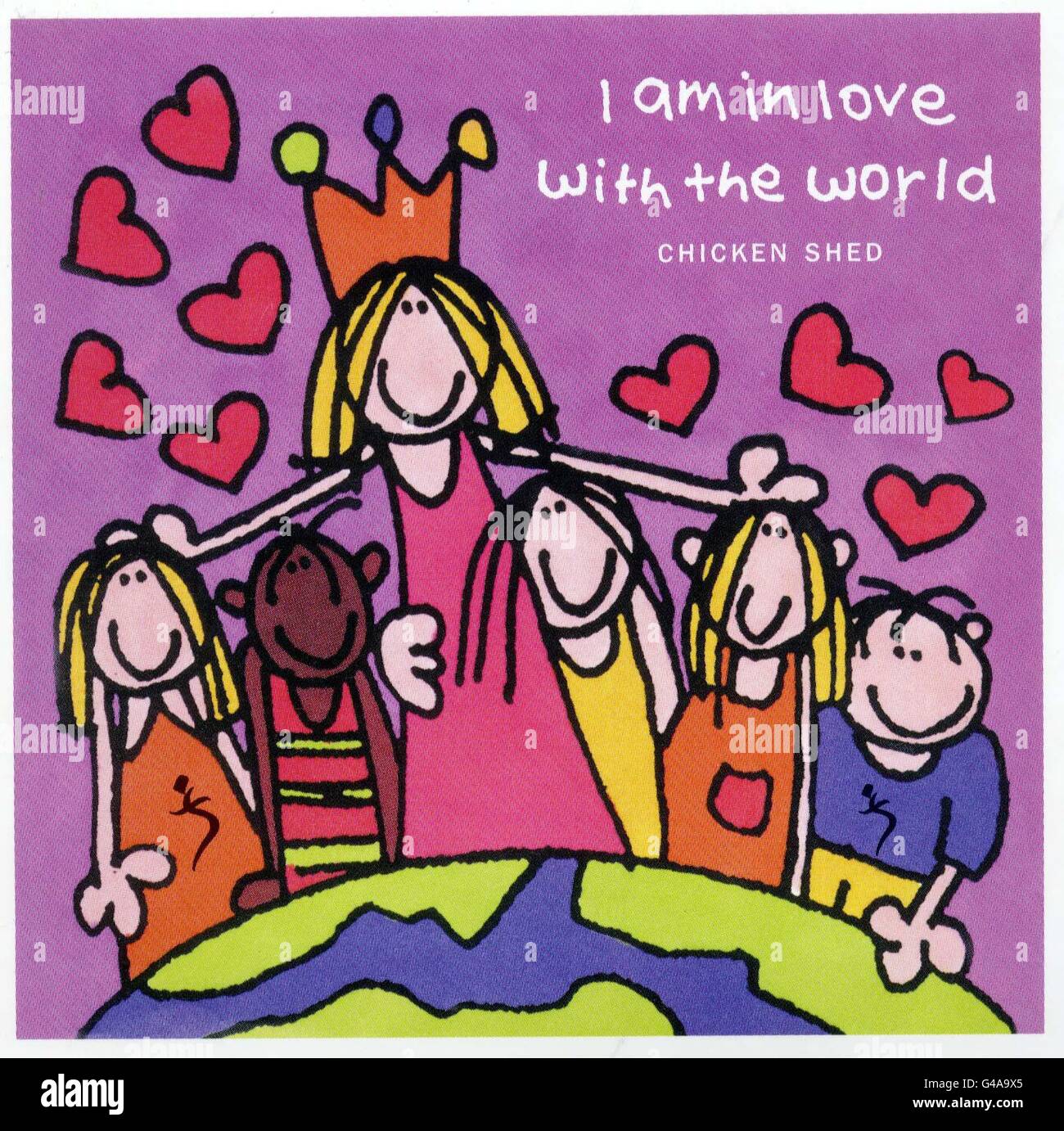 The CD sleeve of a recording by 16-year-old blind singer Lissa Hermans and children from the Chicken Shed Theatre Company, singing their tribute song to Diana, Princess of Wales. The group were immediately tipped to be the Christmas number one, with 'I Am In Love With The World'. See PA Story DIANA Song. Photo by Sean Dempsey. EDITORIAL USE. Stock Photo