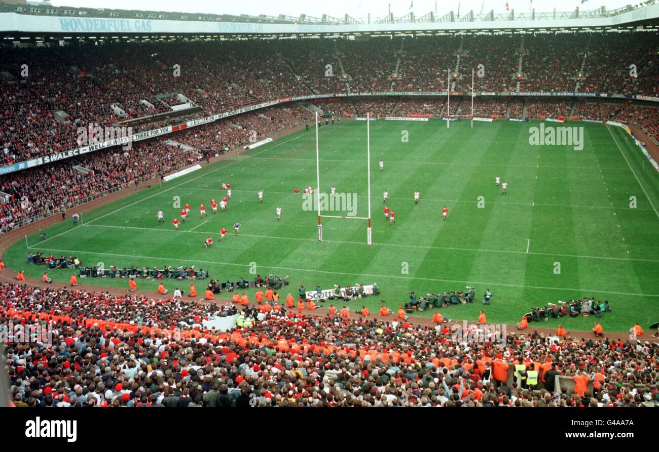 Cardiff Arms Park during the last match (Wales v England) before the ...