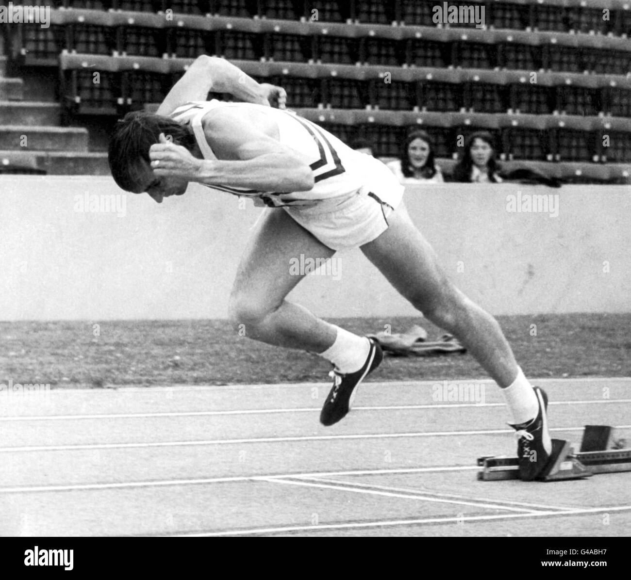 Athletics - Men's 400 Metre Hurdles - Alan Pascoe Stock Photo