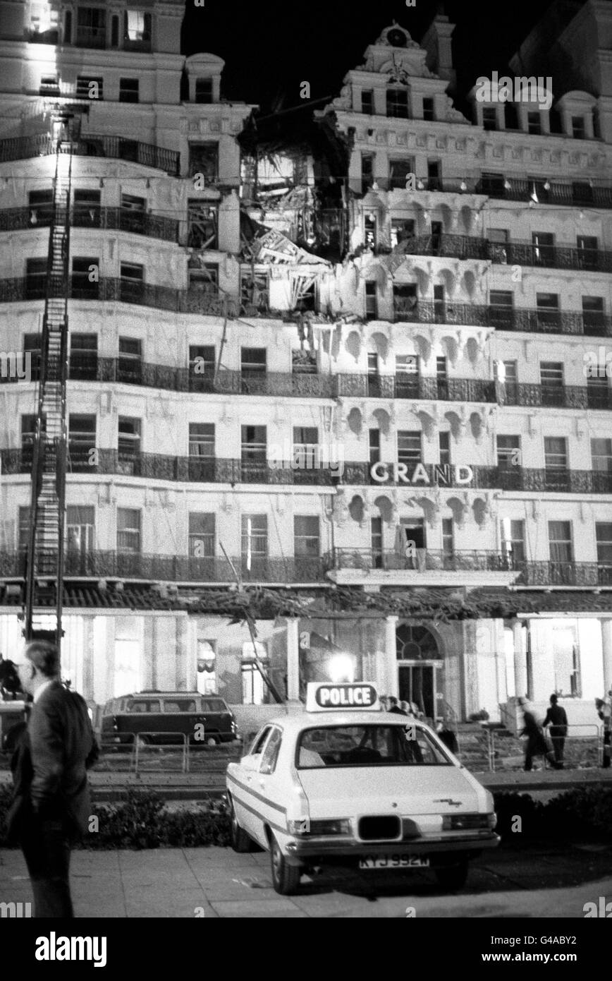 British Crime - terrorism - IRA Mainland Bombing Campaign - Brighton - 1984 Stock Photo