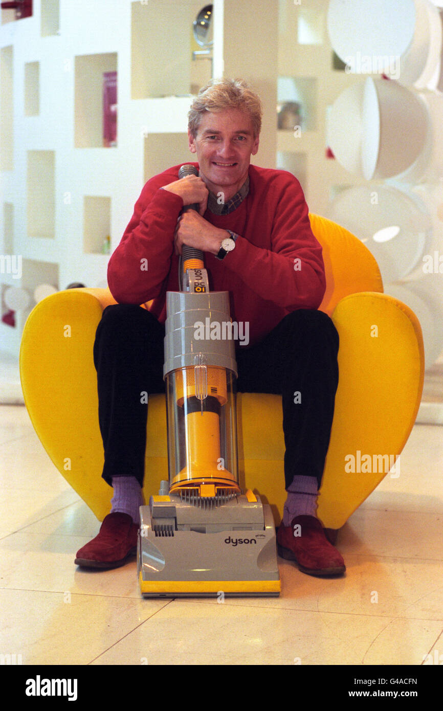 James Dyson,with his revolutionary design of vacuum cleaner, following the  news that he is to receive a CBE for services to industrial design, in the  New Year's Honours list. * 13/10/00: The