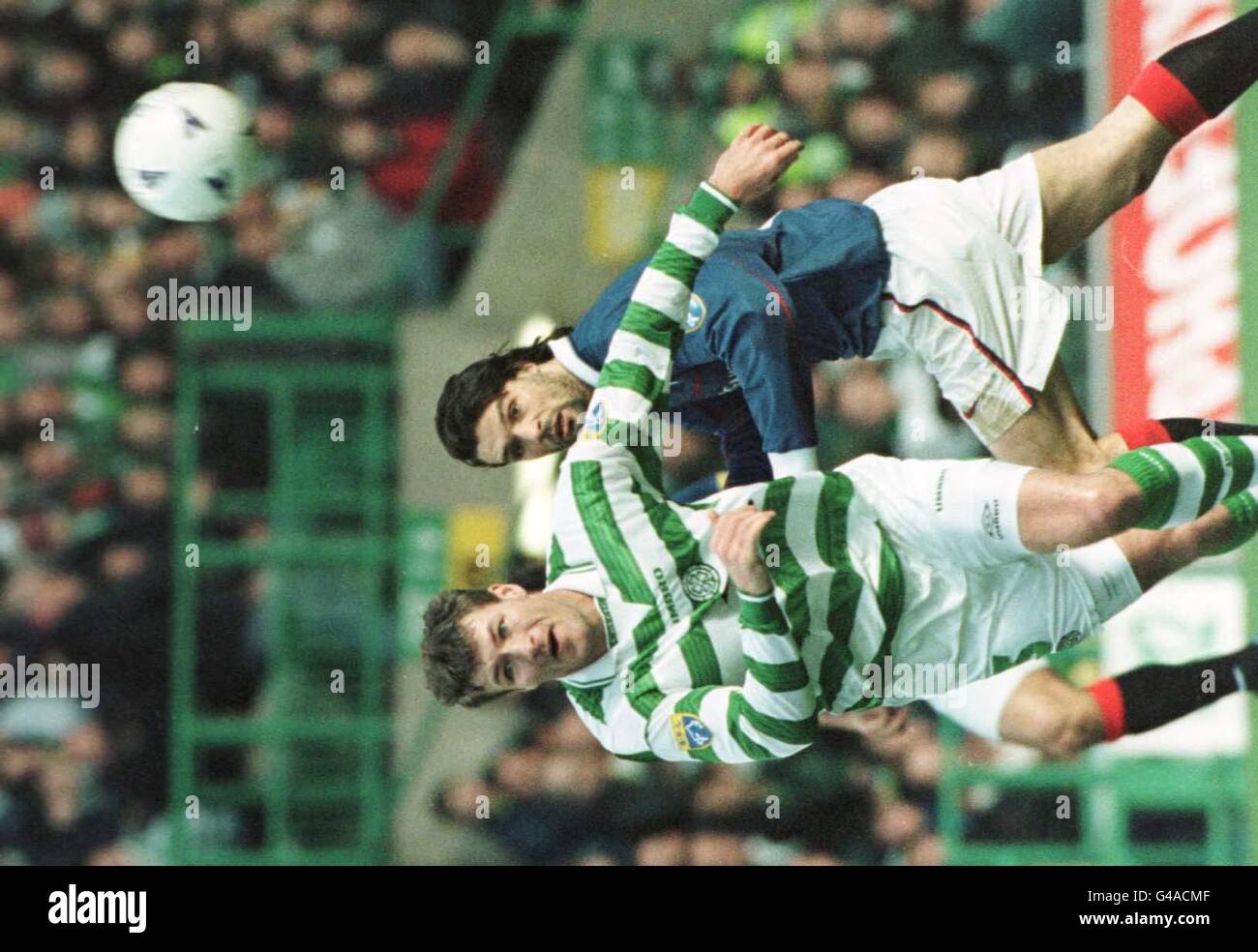 Celtic v Rangers Rieper/Negri. Celtic's Marc Rieper and Marco Negri of ...