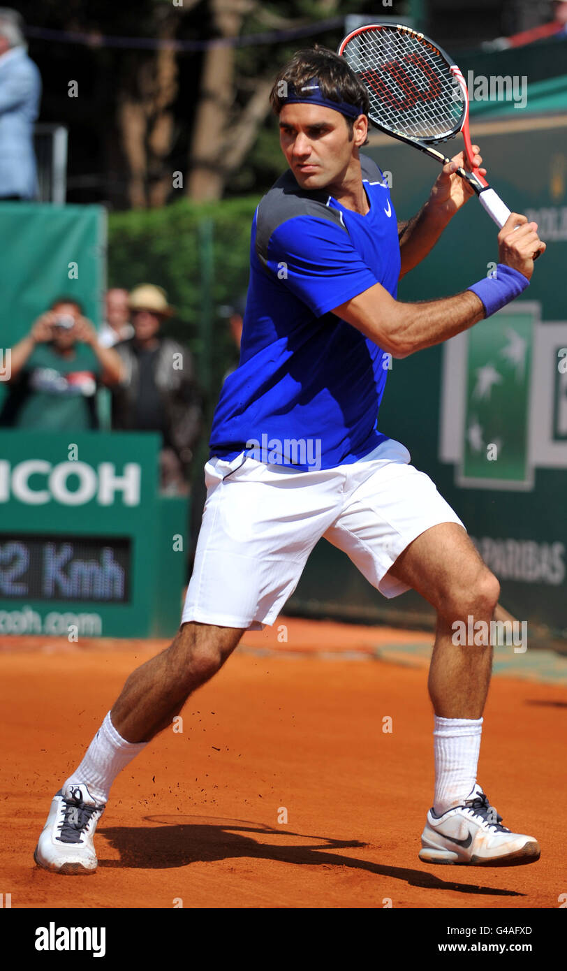Tennis - Monte-Carlo Rolex Masters 2011 - Day Five - Monte-Carlo Country  Club. Roger Federer, Switzerland Stock Photo - Alamy