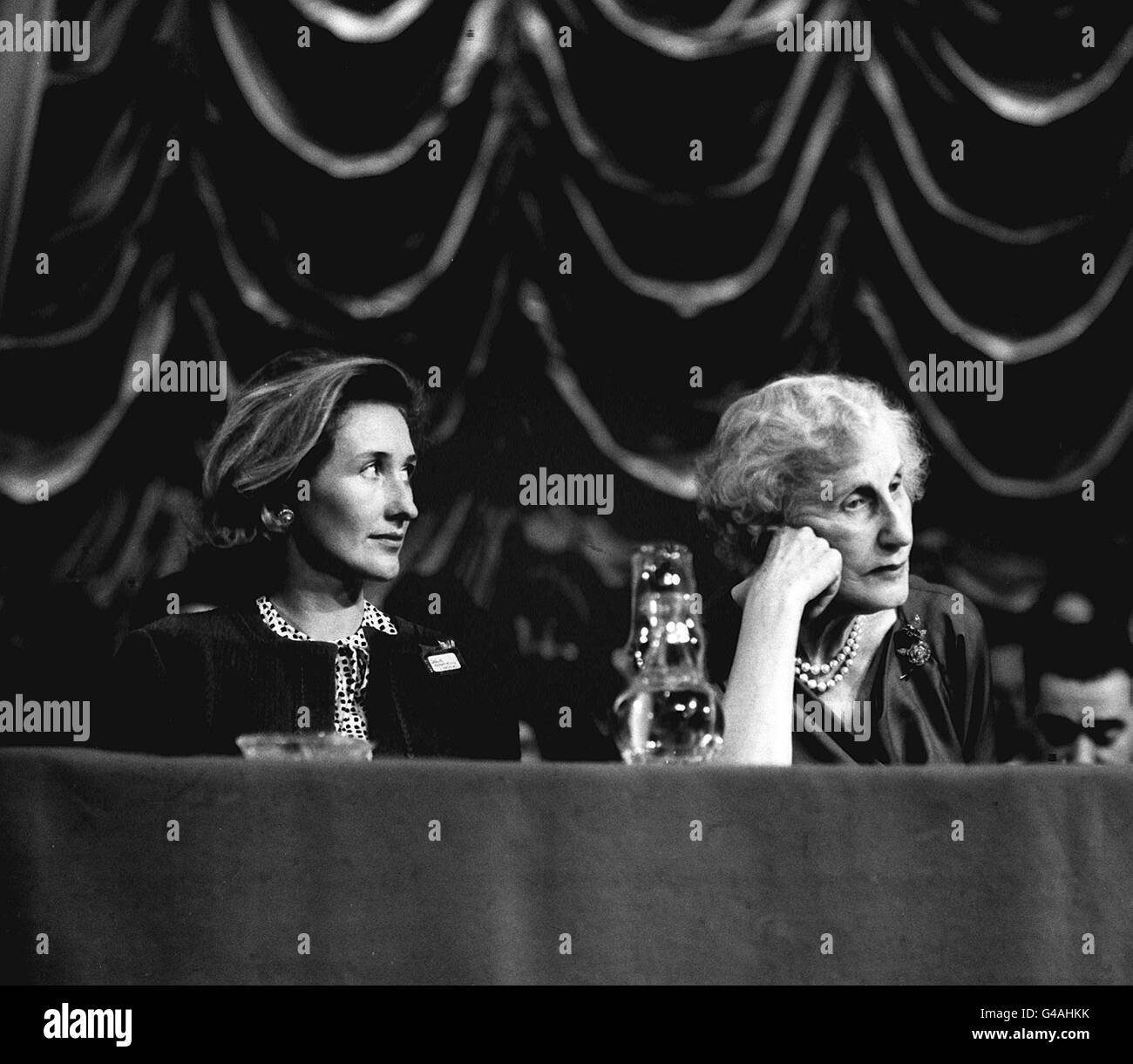 PA NEWS PHOTO 13/9/63  MARK BONHAM CARTER'S WIFE LESLIE AND LADY VIOLET BONHAM CARTER AT THE LIBERAL PARTY ASSSEMBLY IN BRIGHTON Stock Photo