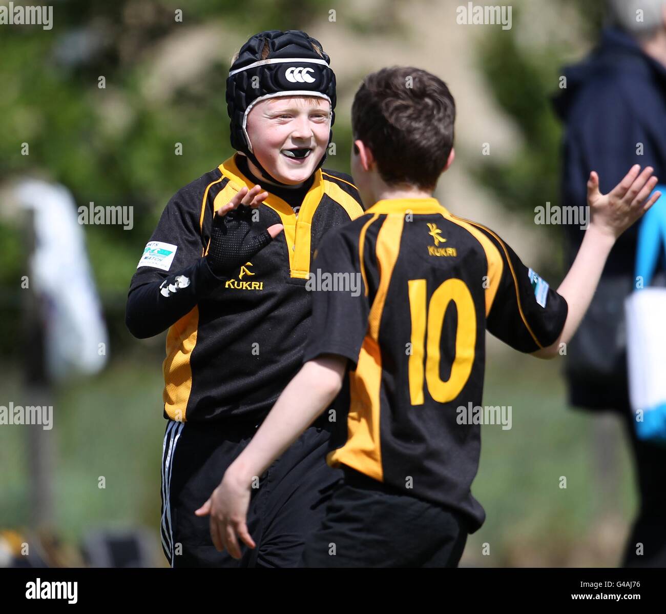 Kids enjoy playing rugby during the Forrester Mini Tournament at ...
