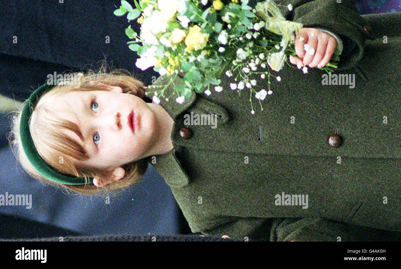 Daughter of jamie and laura lonsdale leonora hires stock photography