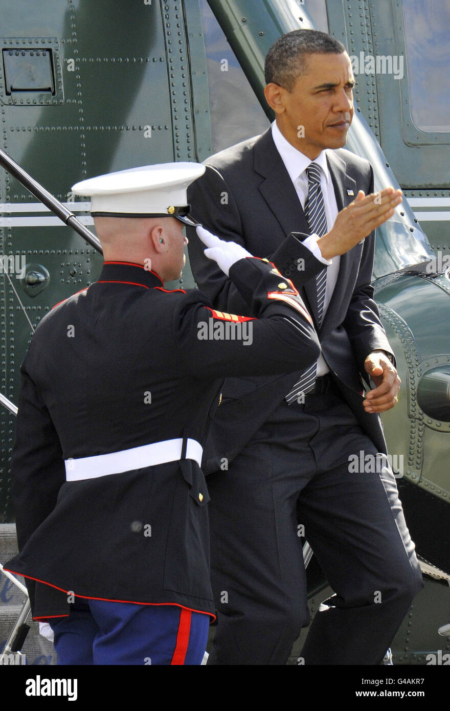 At the end of his state visit to britain hi-res stock photography and ...