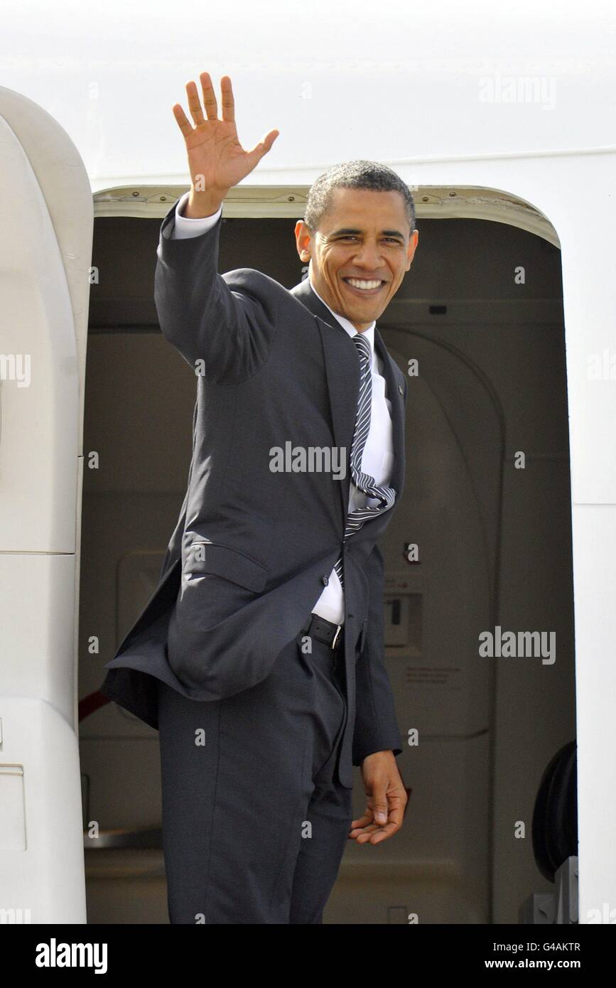 At the end of his state visit to britain hi-res stock photography and ...