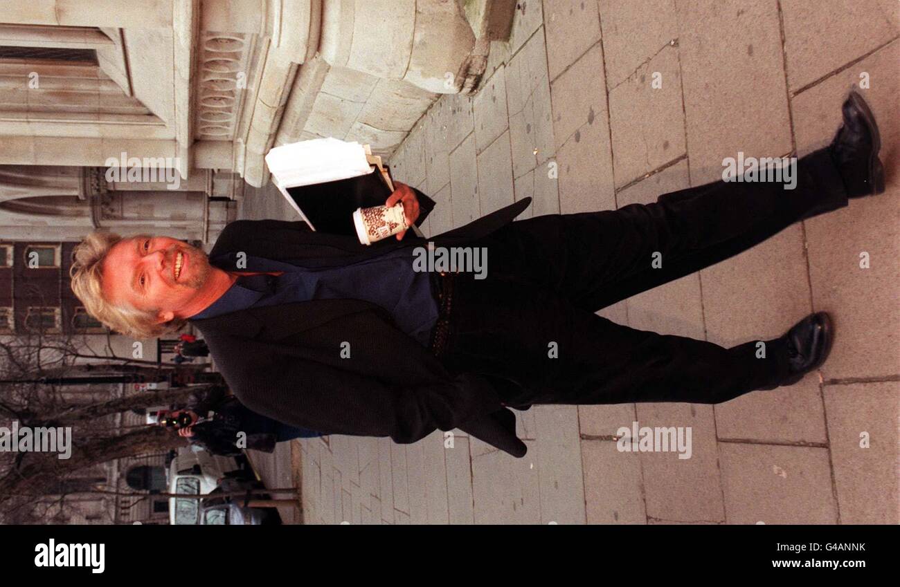 Virgin boss Richard Branson arriving at the High Court in London this ...