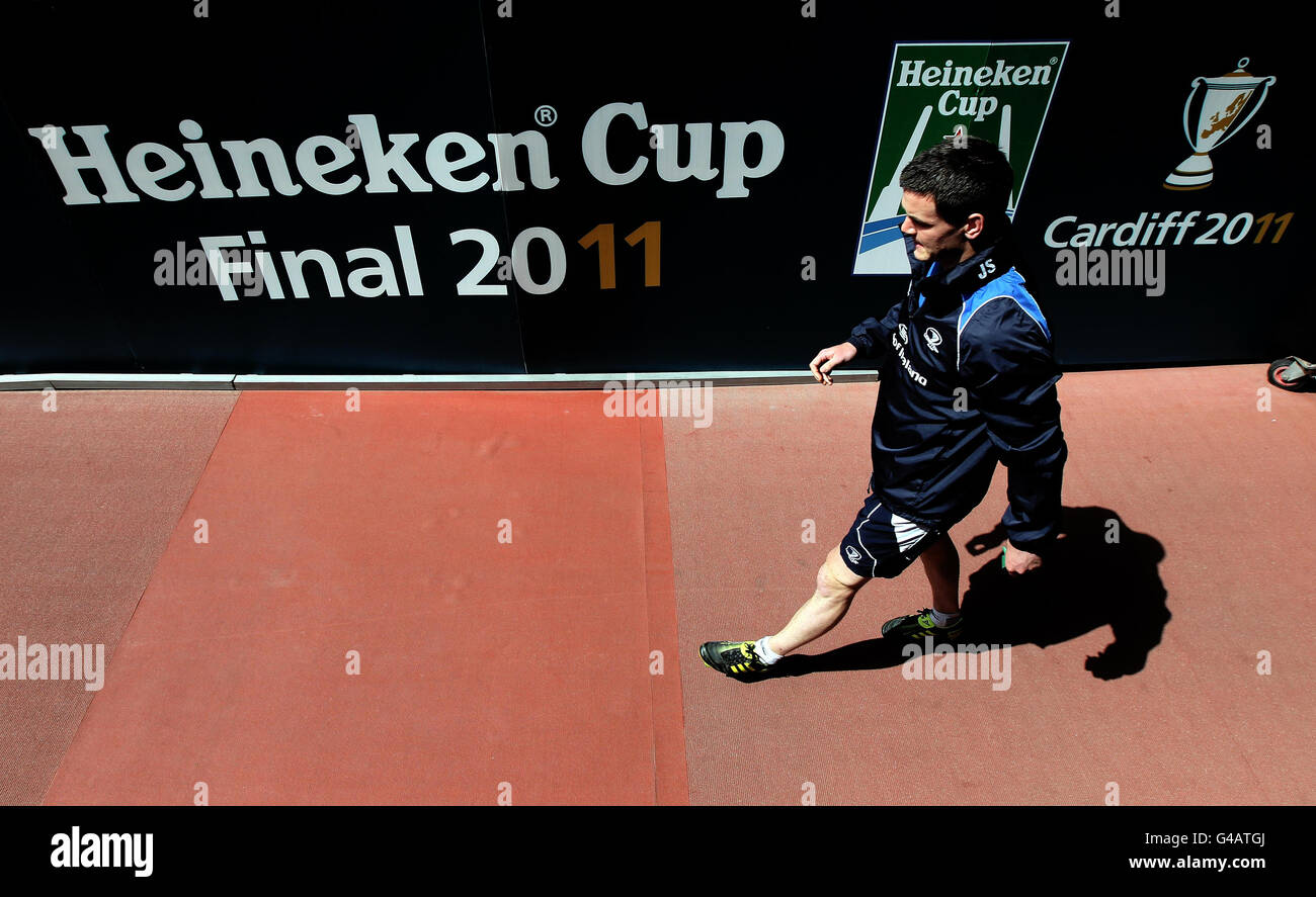 Rugby Union - Leinster Captain's Run - Millennium Stadium. Leinster's Jonathan Sexton walks down the tunnel during the captains run at the Millennium Stadium, Cardiff. Stock Photo