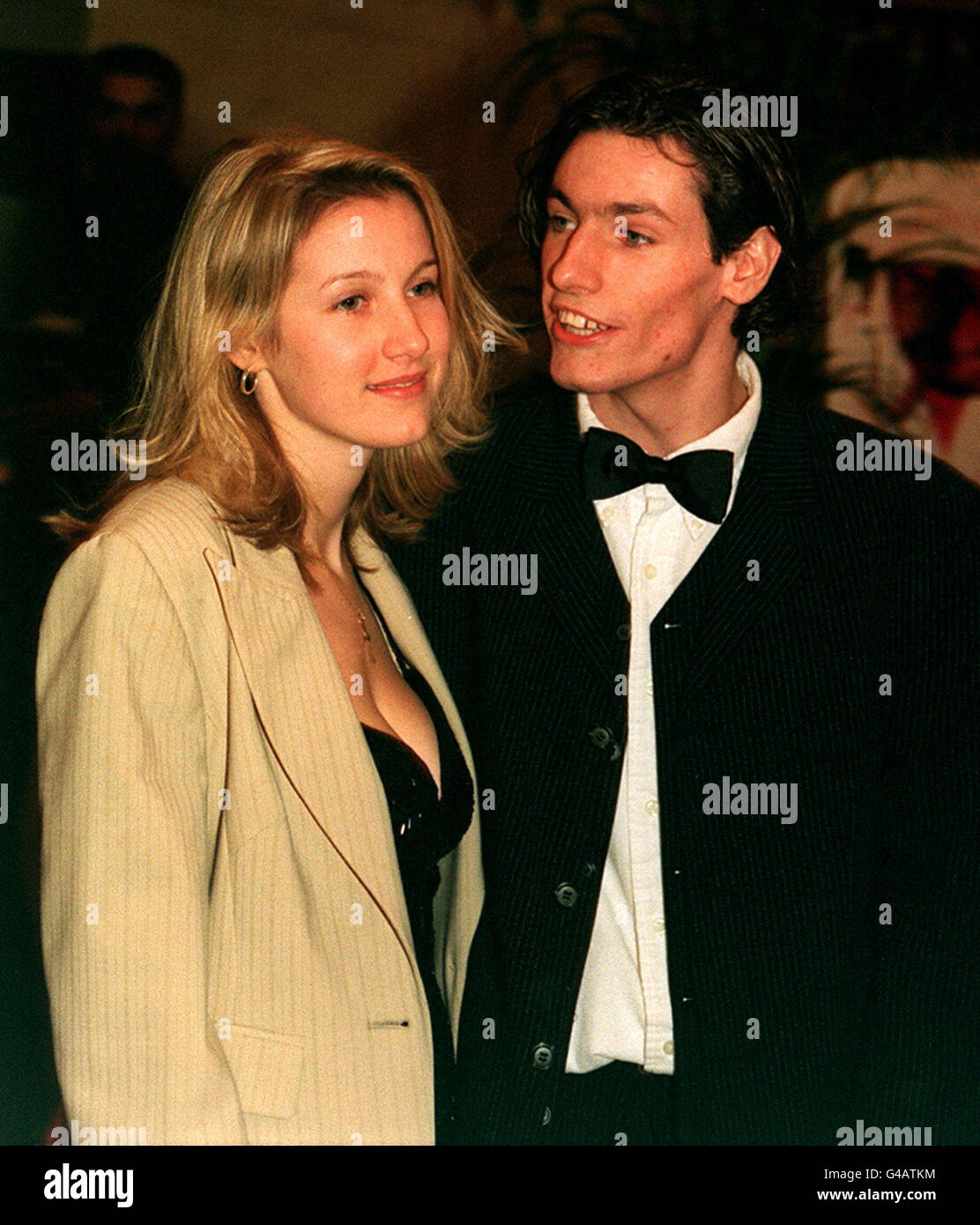 PA NEWS PHOTO 14/2/98  ACTOR DEAN GAFFNEY & GIRLFRIEND ATTEND A CELEBRITY VALENTINES BALL AT THE HILTON HOTEL, LONDON Stock Photo