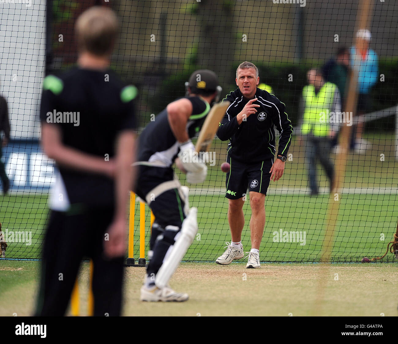Full length batting bats ball before prior hires stock photography and