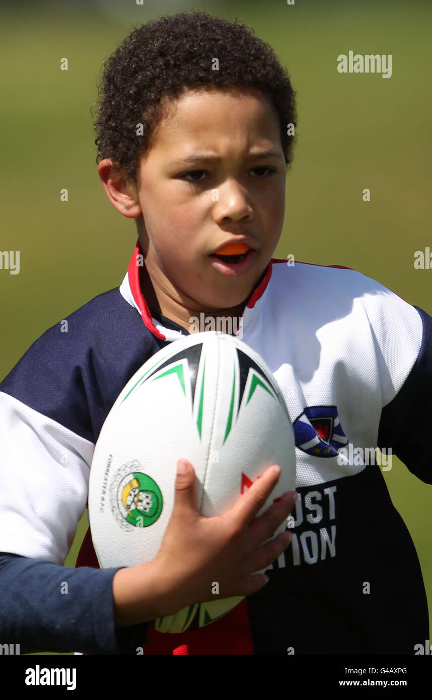 Kids enjoy playing rugby during the Forrester Mini Tournament at ...