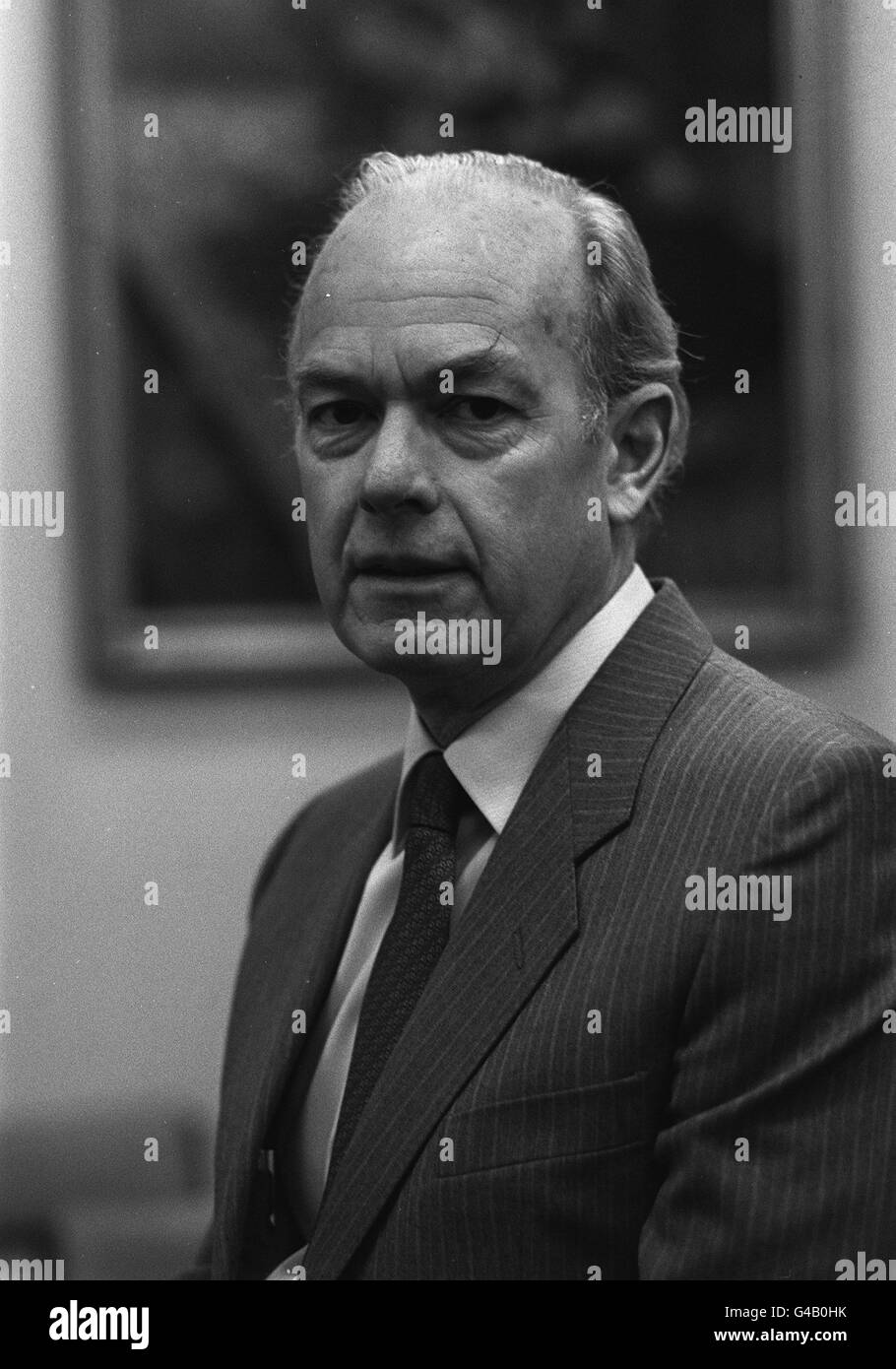 PA NEWS PHOTO 15/1/85 RAMSAY MELHUISH (52 YEARS OLD) THE BRITISH HIGH COMMISSIONER TO ZIMBABWE AT THE FOREIGN AND COMMONWEALTH OFFICE IN LONDON. Stock Photo