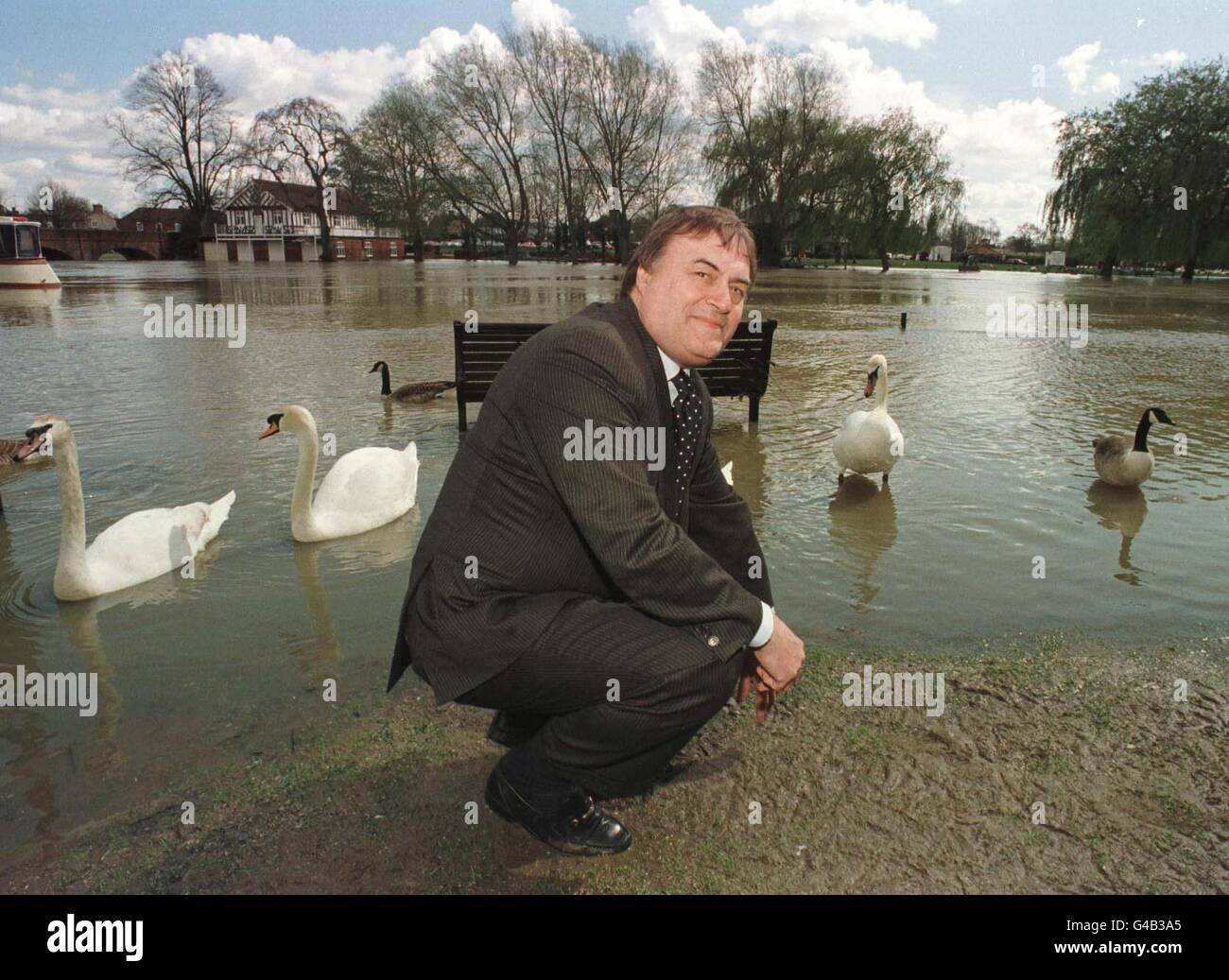 Deputy Prime-Minister John Prescott at Stratford Upon Avon today (Sunday), Mr Prescott was in the area inspecting flood damage. PA Photos Stock Photo