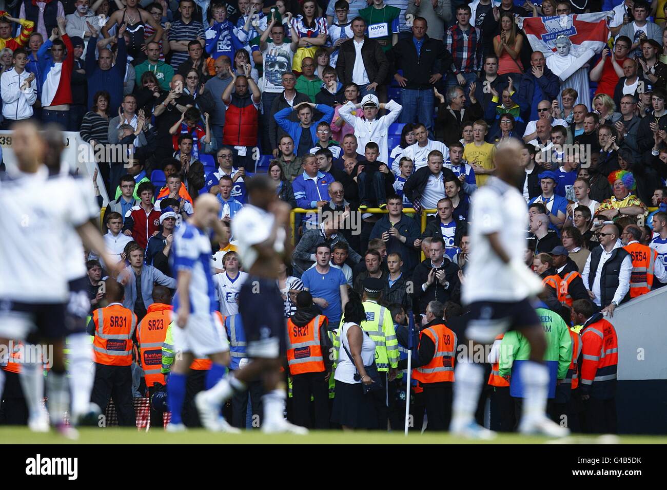 Birmingham city fans in the stands after the final whistle hi-res stock  photography and images - Alamy