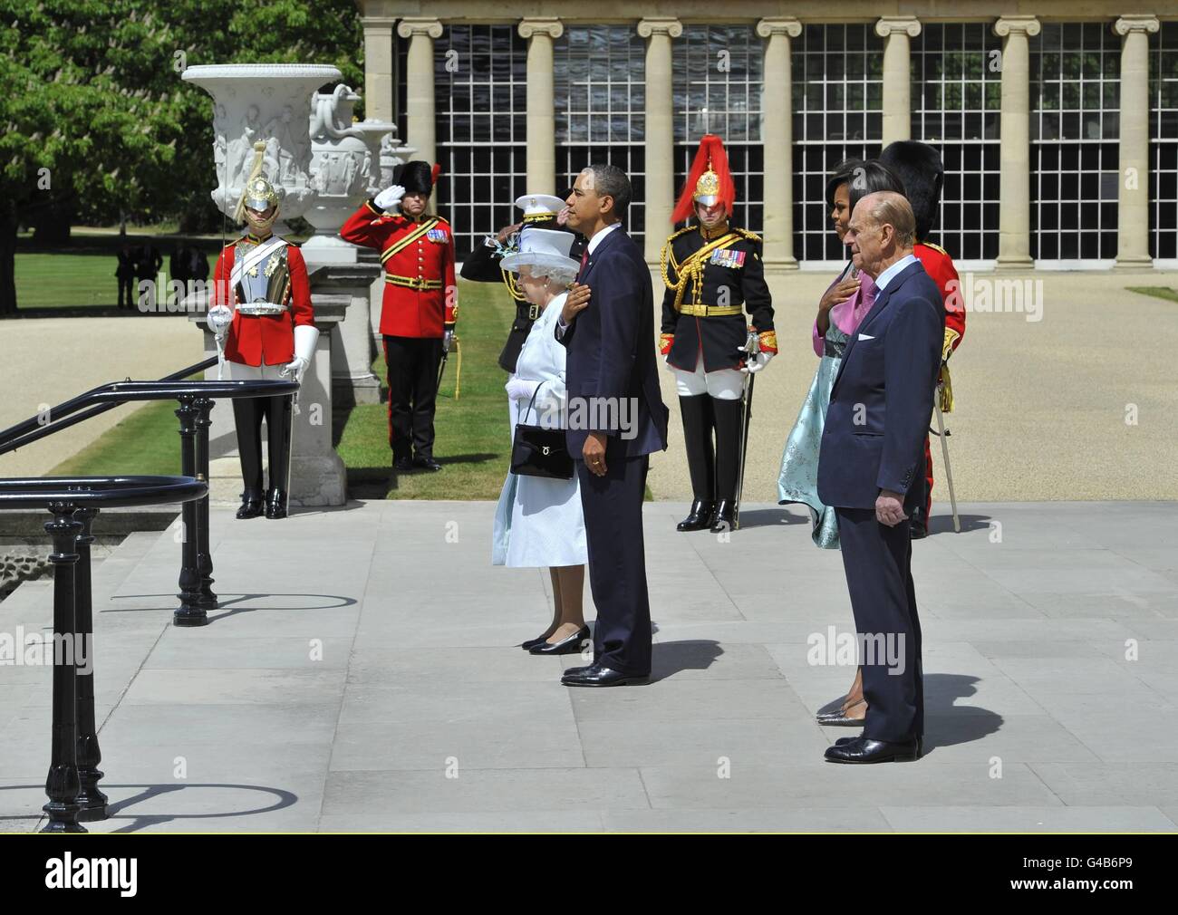 President obama national anthem hi-res stock photography and images - Alamy