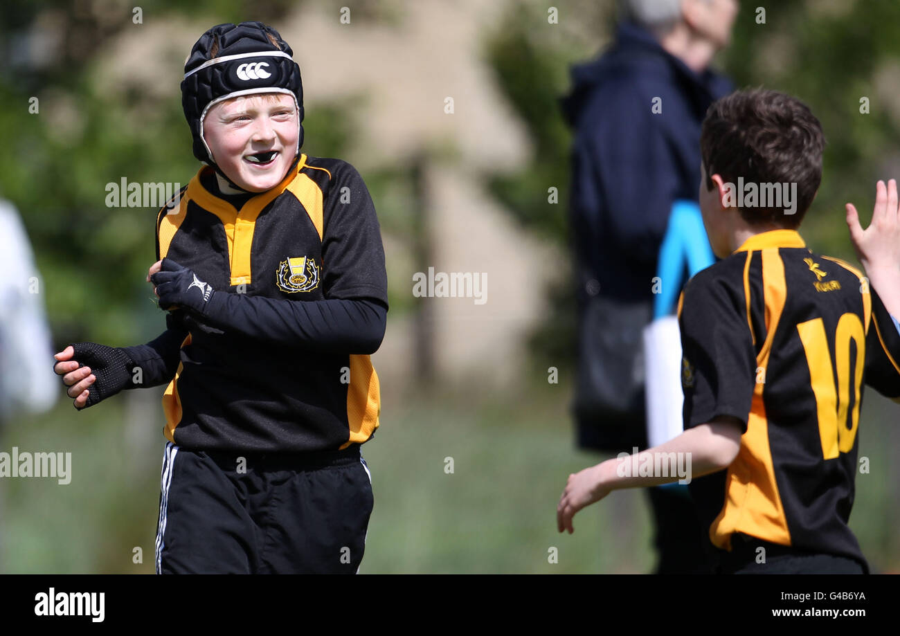 Kids enjoy playing rugby during the Forrester Mini Tournament at ...