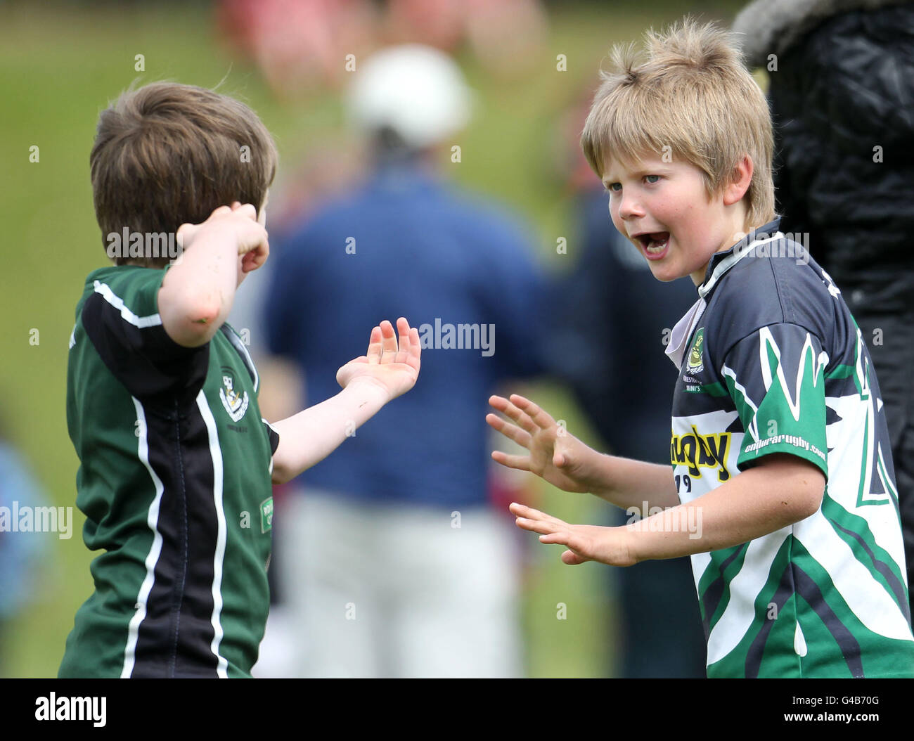Kids enjoy playing rugby during the Forrester Mini Tournament at ...