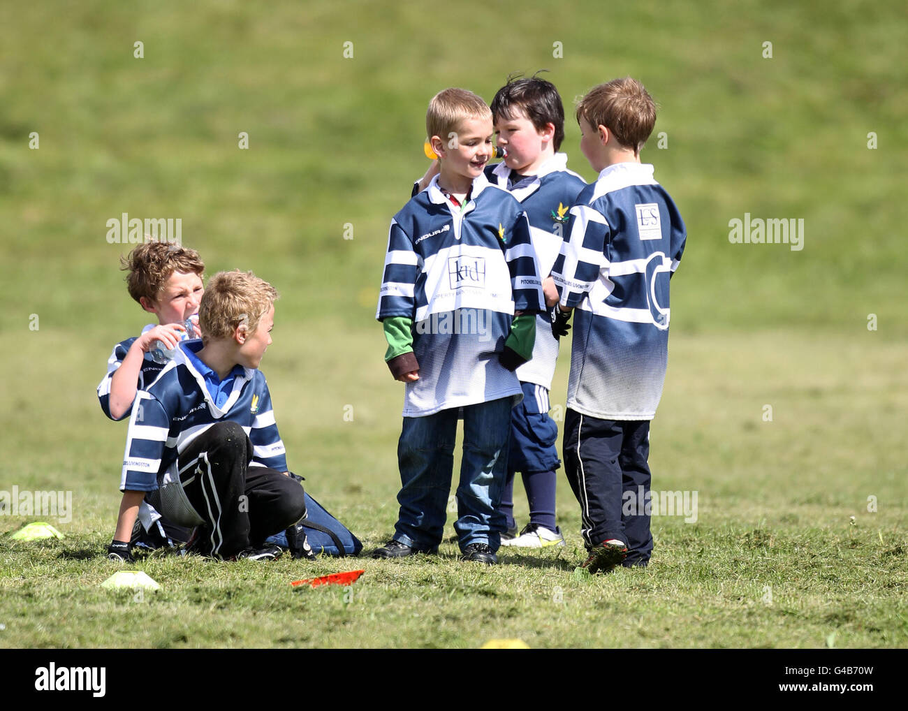 Kids enjoy playing rugby during the Forrester Mini Tournament at ...