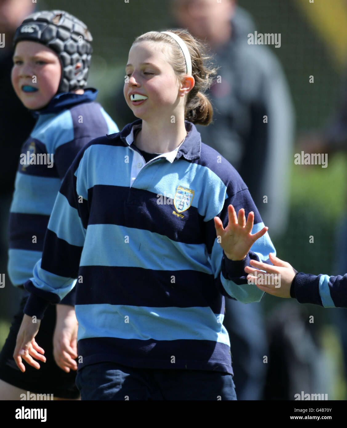Kids enjoy playing rugby during the Forrester Mini Tournament at ...