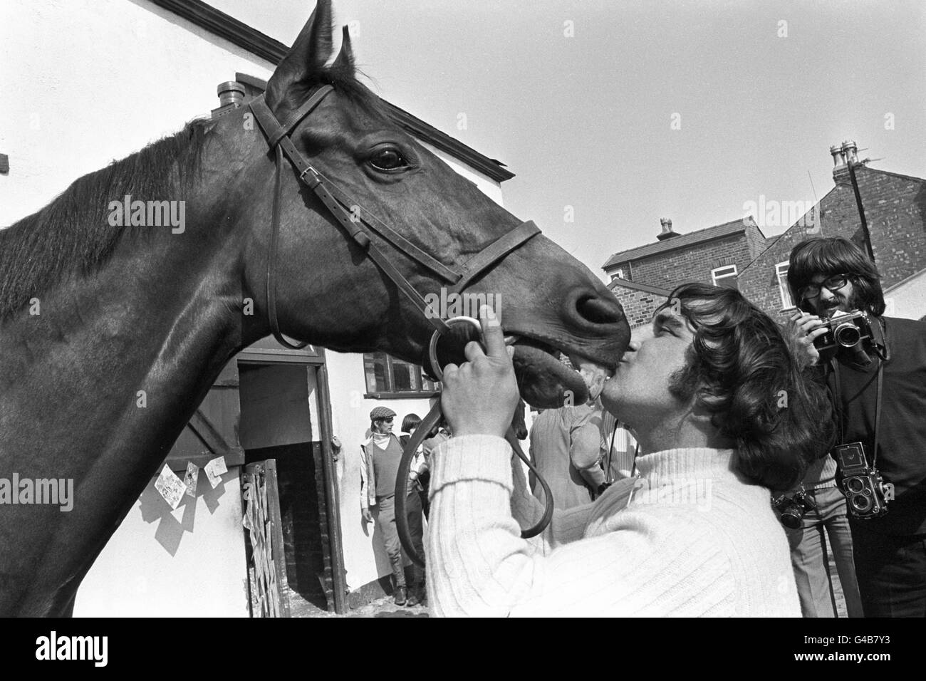 Horse Racing Red Rum Stock Photo Alamy