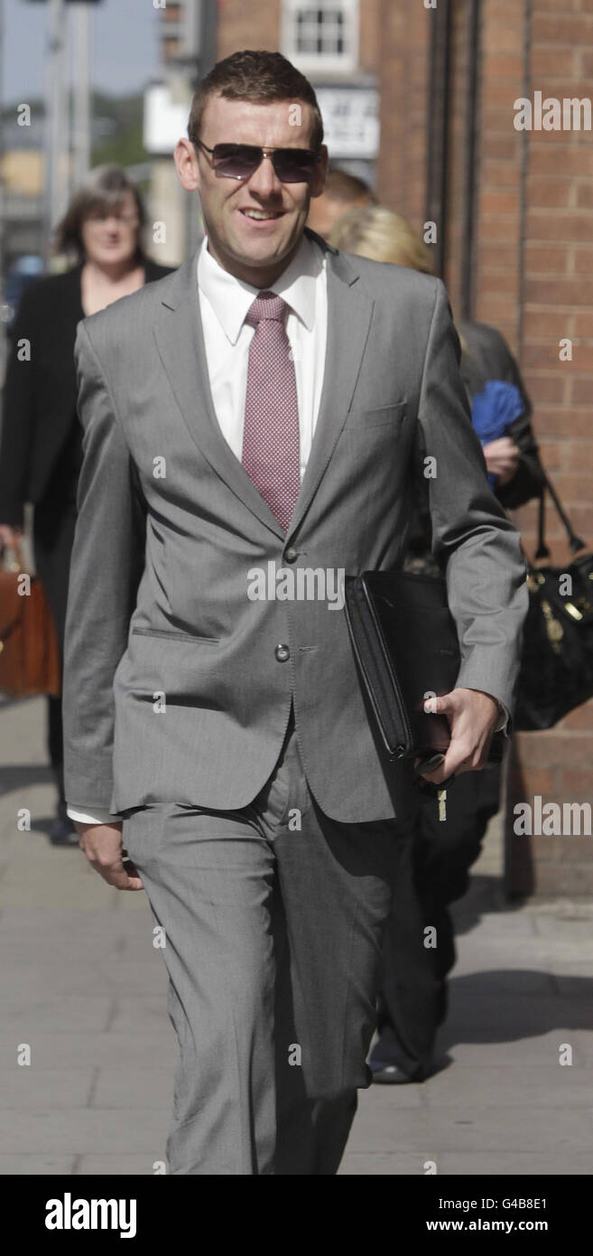 Ryanairs Head of Communications Stephen McNamara arrives at Dublin's high court where Rosanna Davison, a former Miss World has been awarded 80,000 euro (70,000) after suing Ryanair for defamation. Stock Photo
