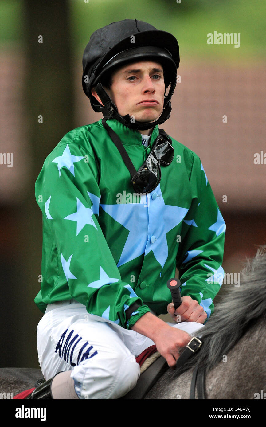 Jockey Ryan Moore after third place on Sutton Veny in the Betfred Text 'fred' To 89660 Handicap Stock Photo