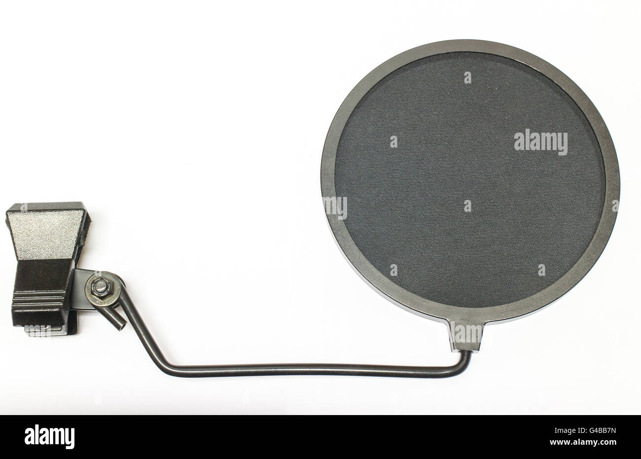 microphone shock mount shield inside with acoustic on the white