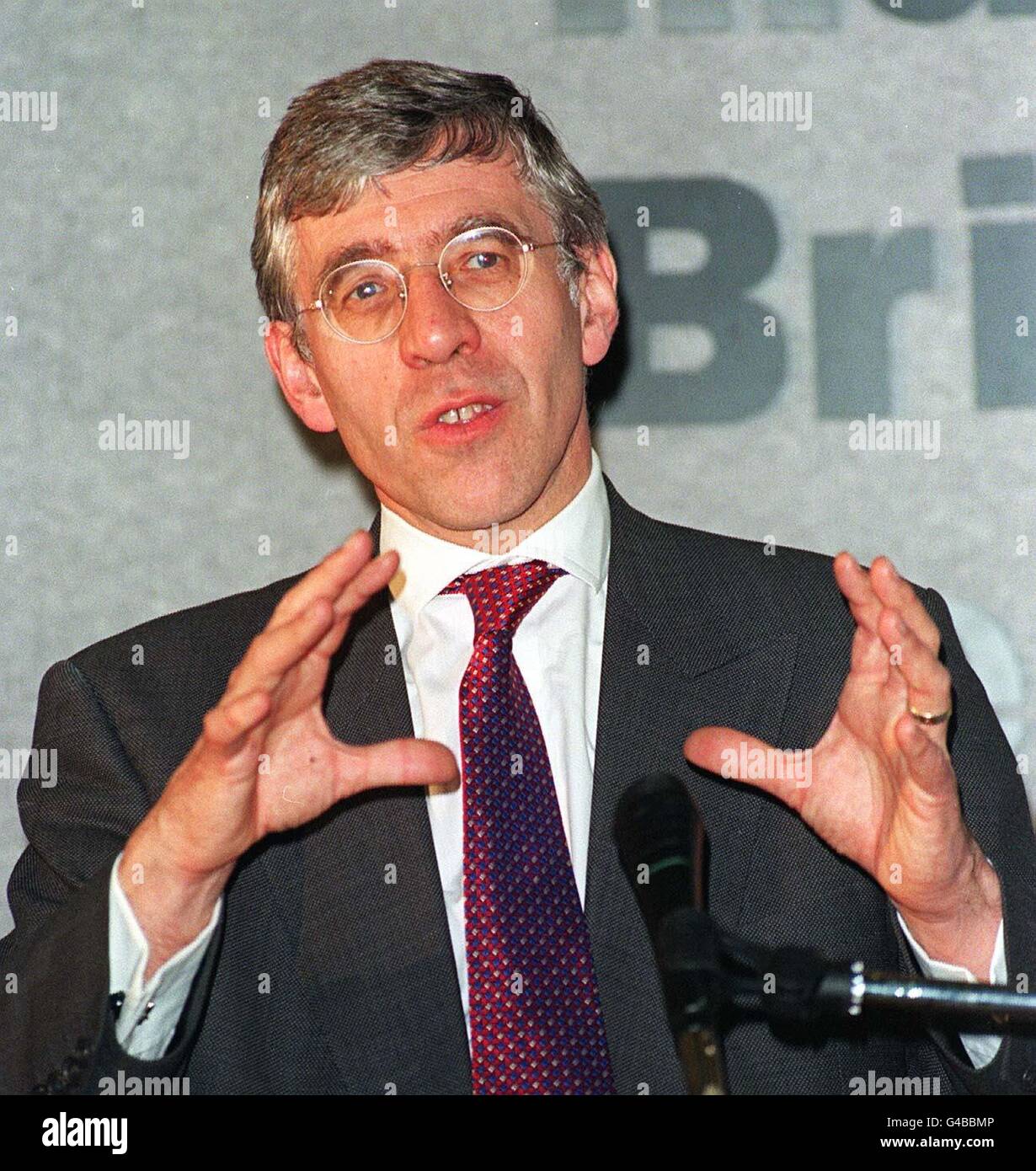 Home Secretary Jack Straw fields questions after delivering a keynote