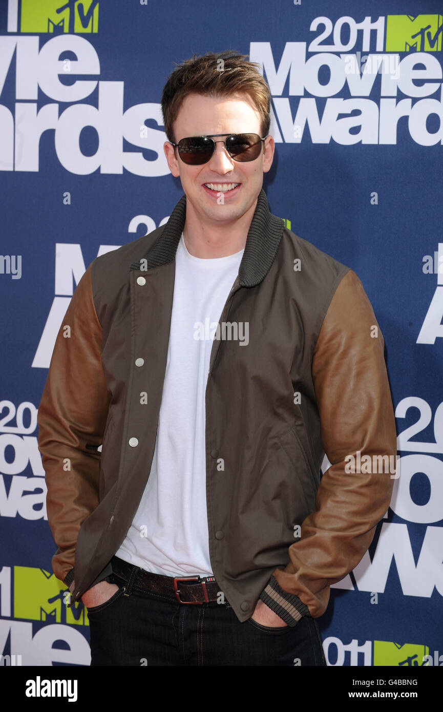 Chris Evans at the MTV Movie Awards 2011 at the Gibson Amphitheatre in Universal City, Los Angeles. Stock Photo