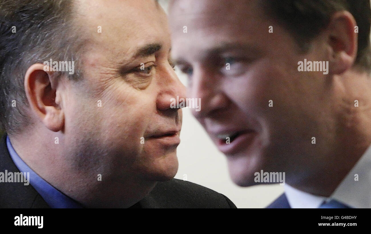 Clegg visits Scotland Stock Photo