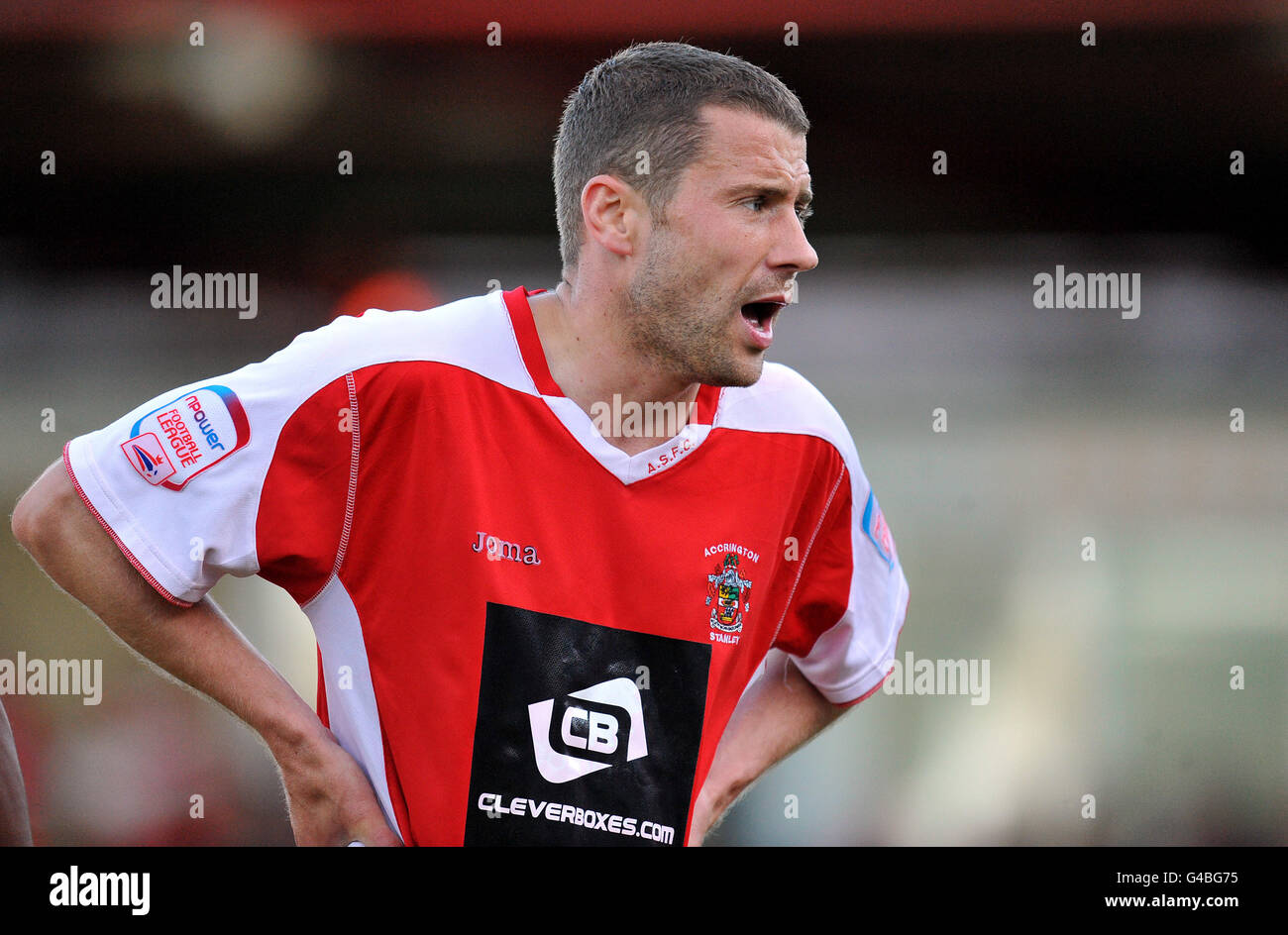 Soccer - npower Football League Two - Play Off Semi Final - Second Leg - Accrington Stanley v Stevenage - Crowne Ground Stock Photo