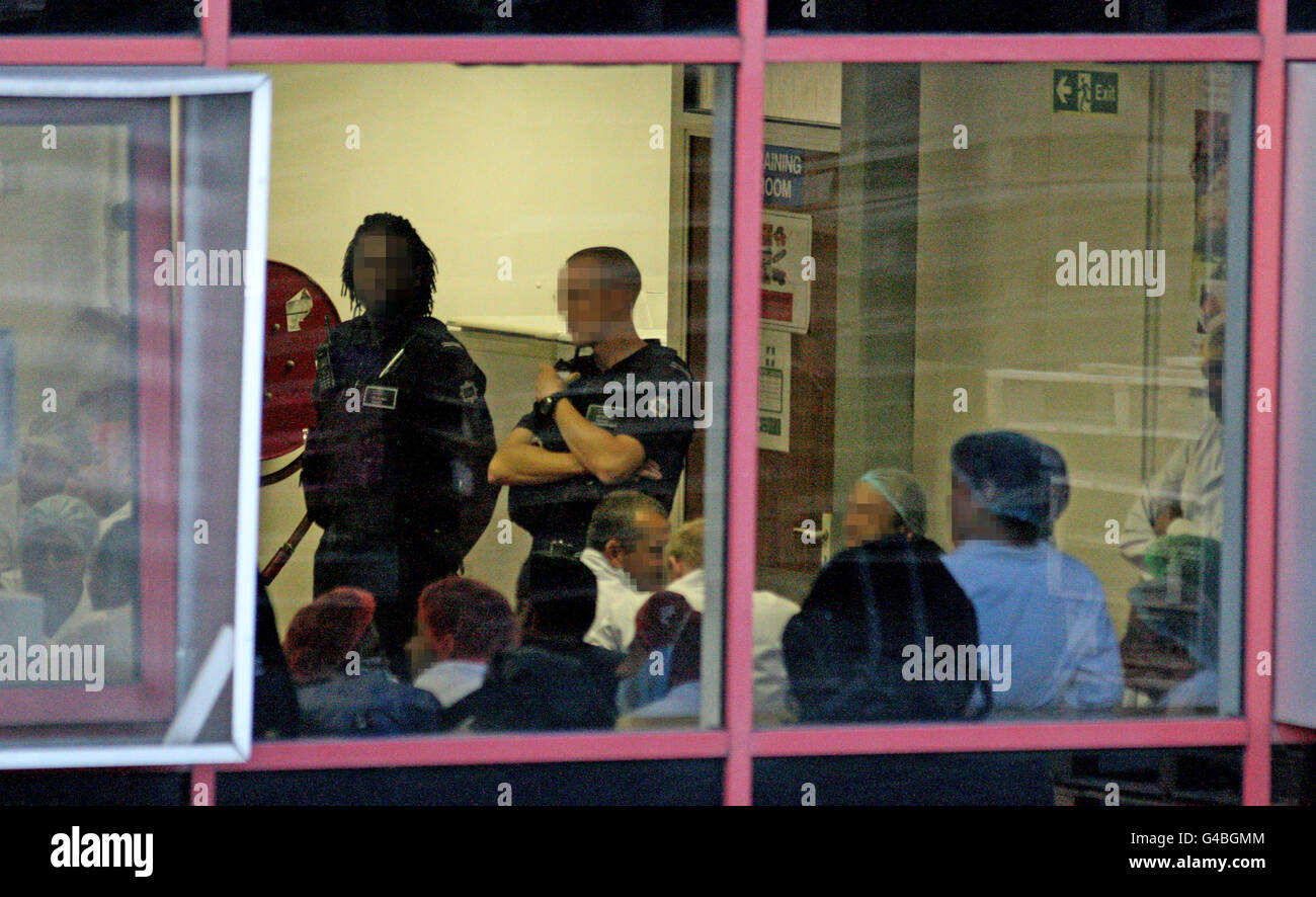 EDITORS NOTE FACES OF WORKERS AND UKBA STAFF HAVE BEEN PIXELATED BY THE ...
